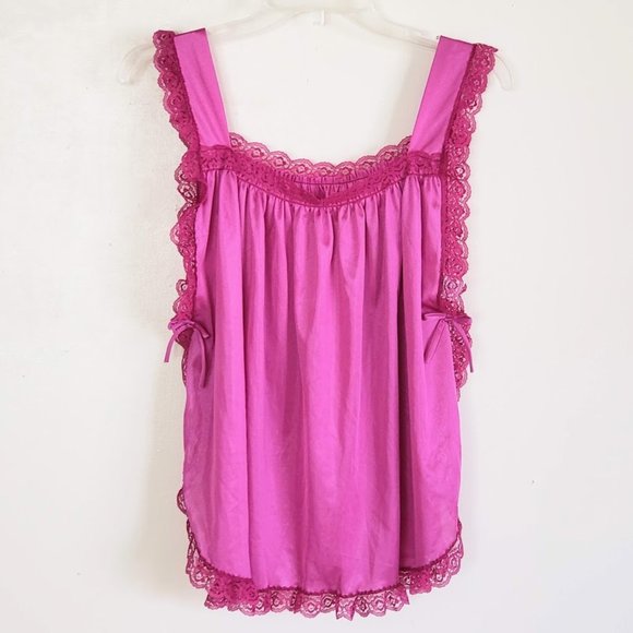 Vintage Other - Vtg Glencraft Women's Nightie Pink Side Ties Lg